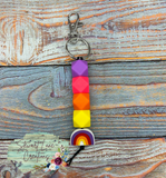 Silicone Rainbow Keychain