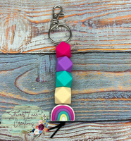 Silicone Rainbow Keychain