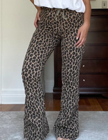 Leopard Flare Denim Jogger