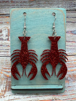 Crawfish Glitter Earrings