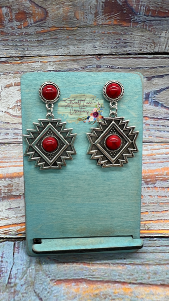 Aztec Dangle Earrings