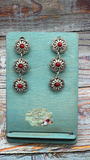 Beaded Concho Dangle Earrings