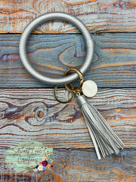 Leather Keychain with Tassel