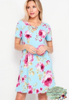 Honeyme Floral Caged Neck Dress