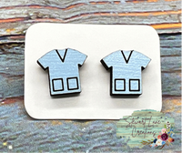 Scrub Top Stud Earrings