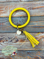 Leather Keychain with Tassel