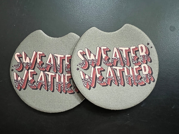 Sweater Weather Car Coasters