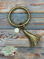 Leather Keychain with Tassel