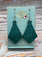 Glitter Diamond Dangle Earrings