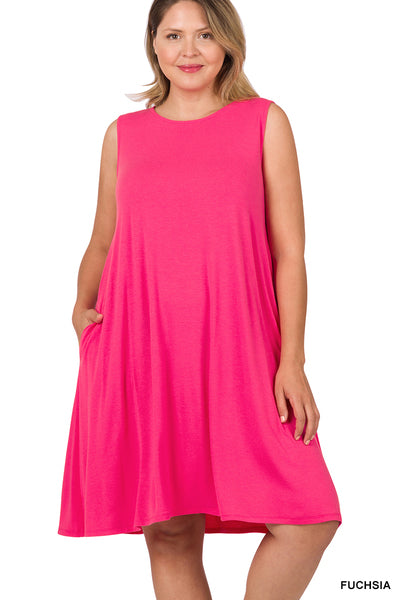 Fuchsia Sleeveless Dress