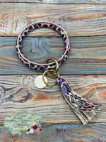 Leather Keychain with Tassel