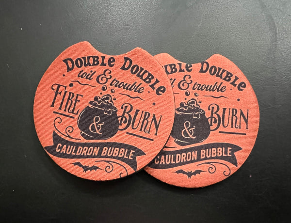 Double Double Toil and Trouble Car Coasters