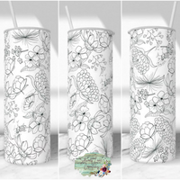 Doodle Flower 20 Ounce Tumbler